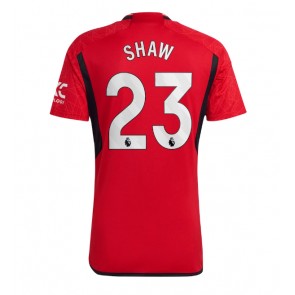 Manchester United Luke Shaw #23 Hjemmebanetrøje 2023-24 Kort ærmer